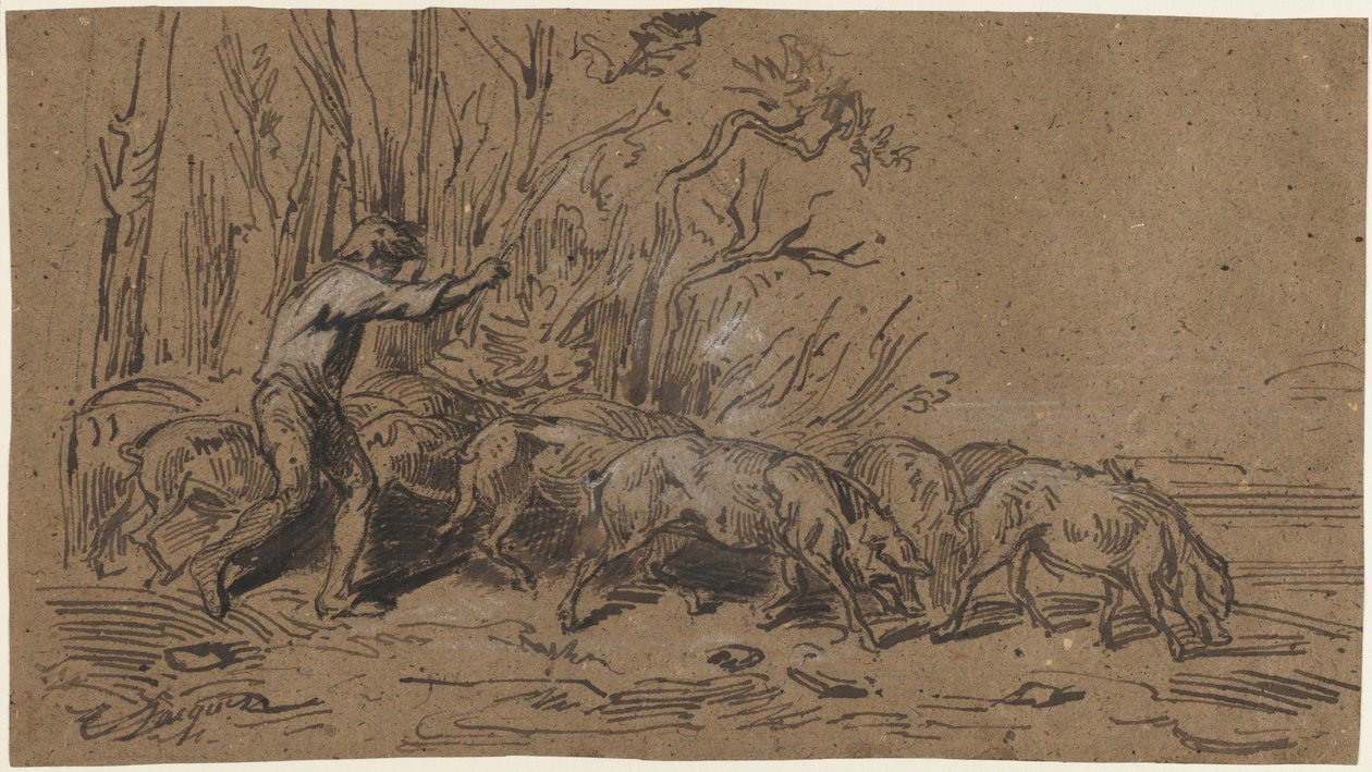 Zbieracze Trufli autorstwa Charles Emile Jacque