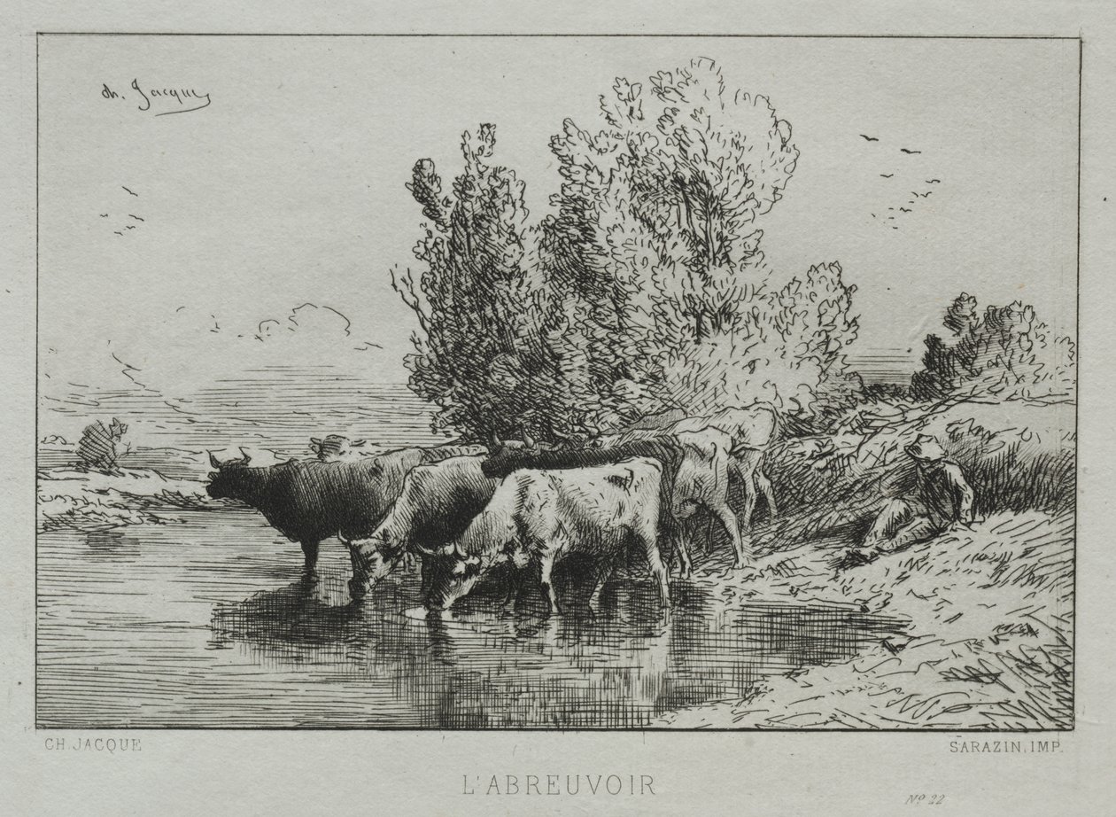 Wodopoj autorstwa Charles Emile Jacque