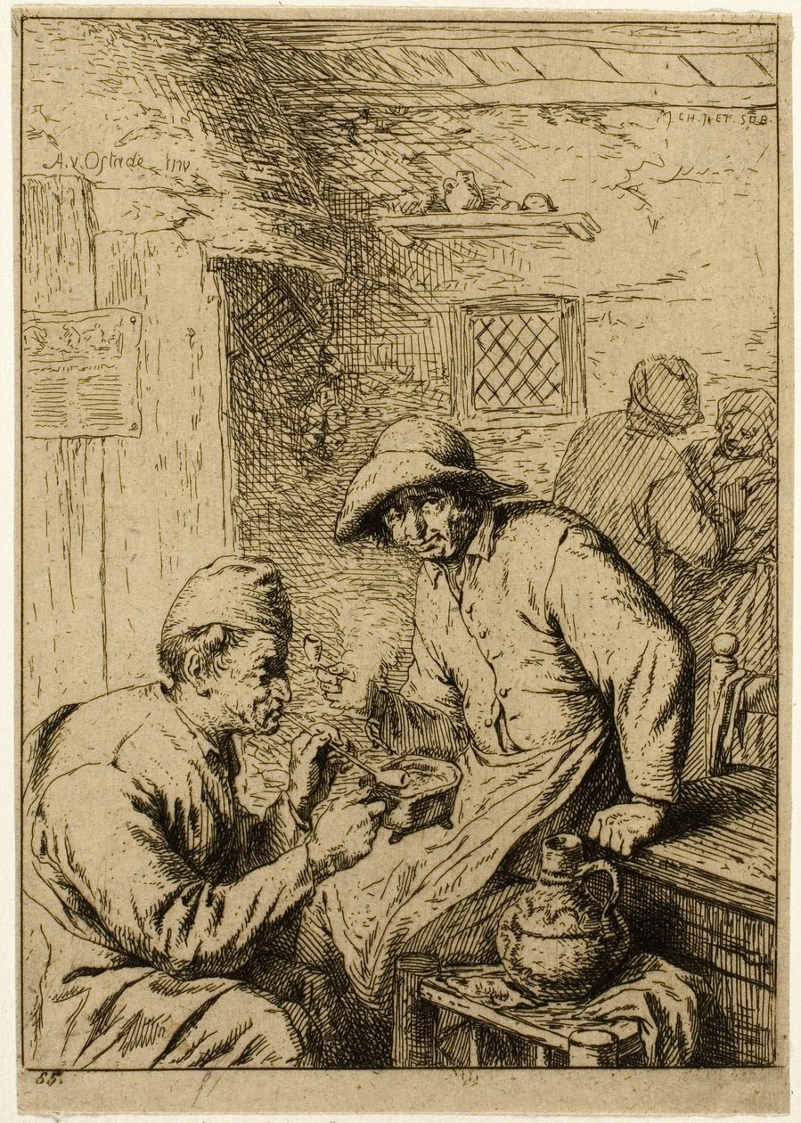 Dwóch palaczy autorstwa Charles Emile Jacque