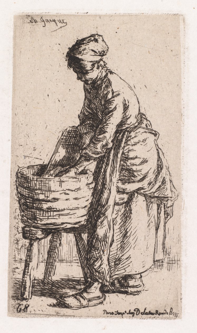 Praczka autorstwa Charles Emile Jacque