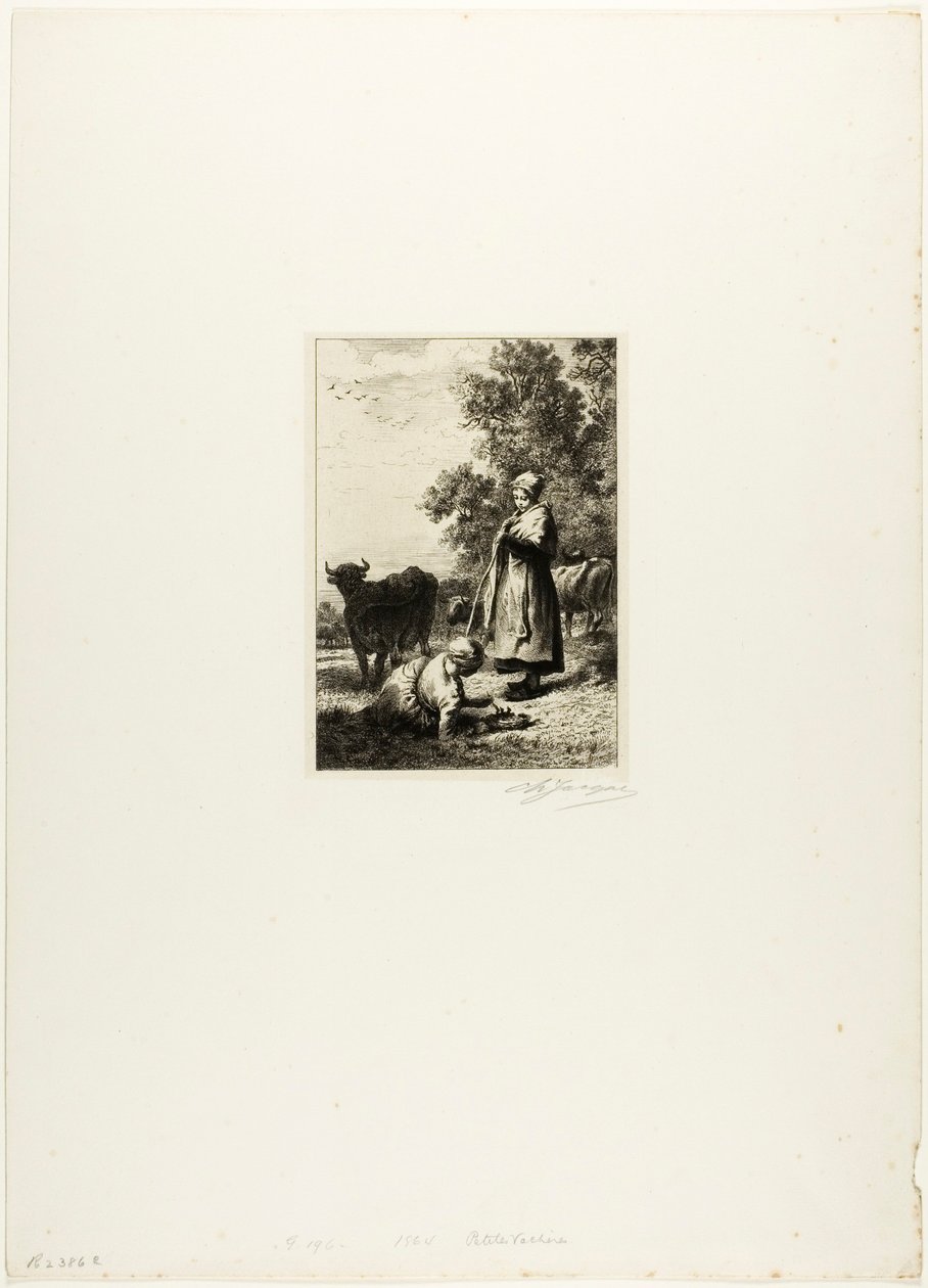 Młodzi pasterze autorstwa Charles Emile Jacque
