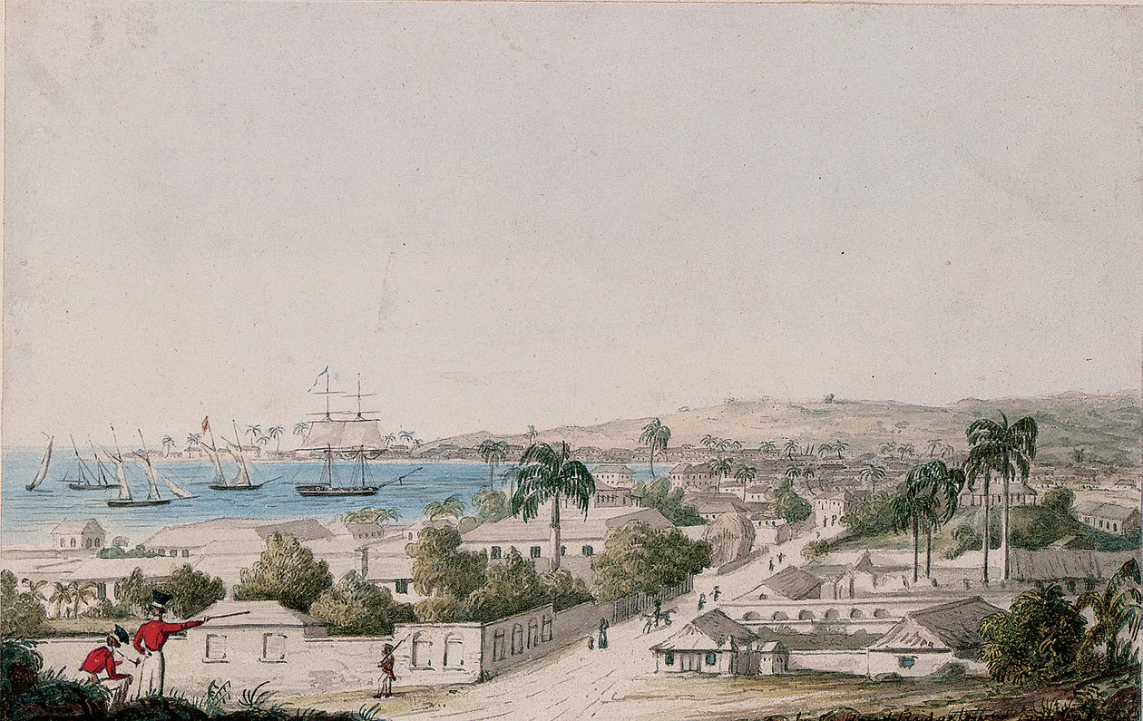 Widok na Carlisle Bay i Bridgetown, Barbados autorstwa Charles Emilius Gold