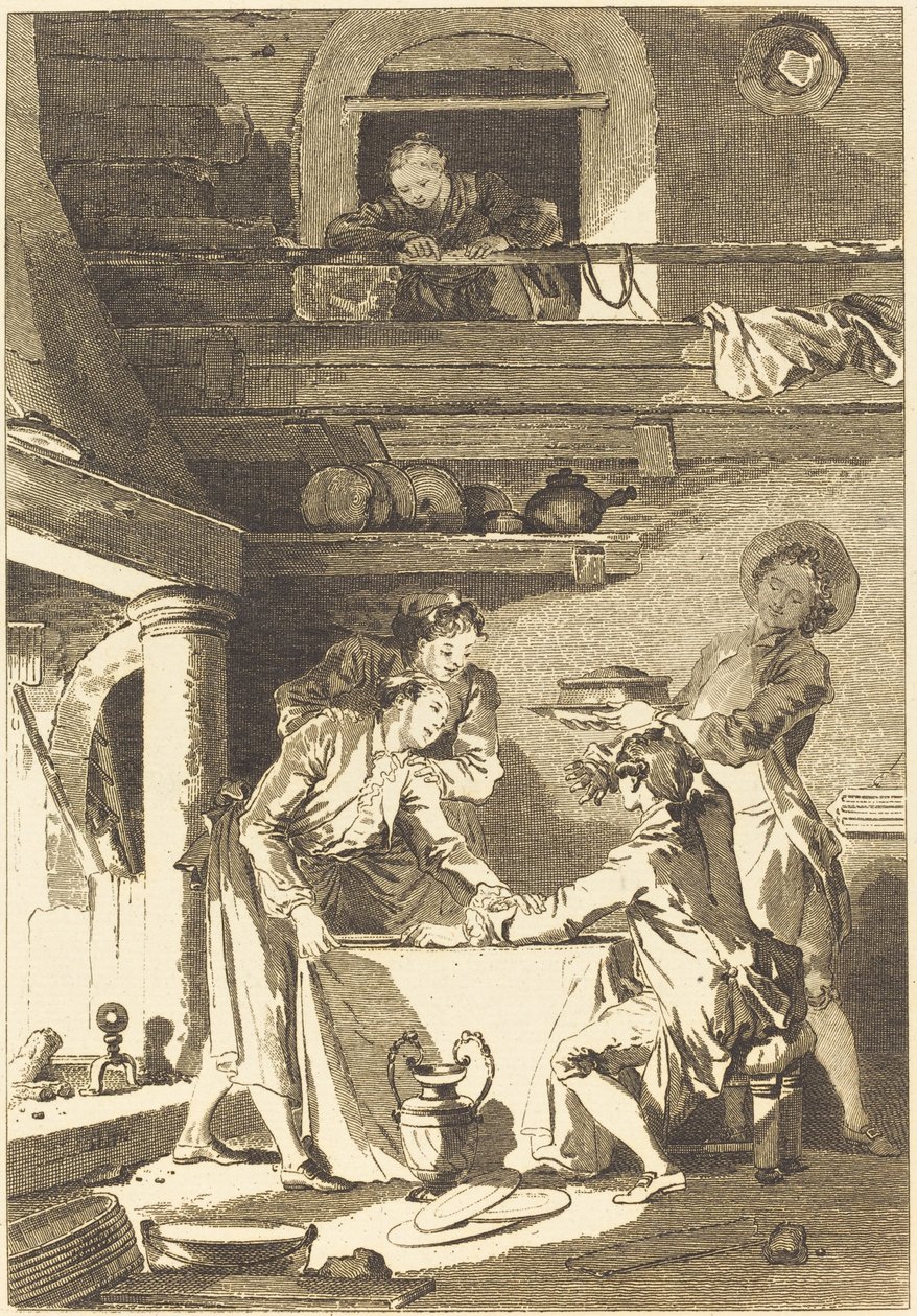 Pasztet z węgorza autorstwa Charles Emmanuel Patas after Jean Honoré Fragonard