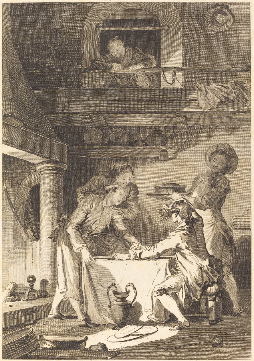 Pasztet z węgorza autorstwa Charles Emmanuel Patas after Jean Honoré Fragonard