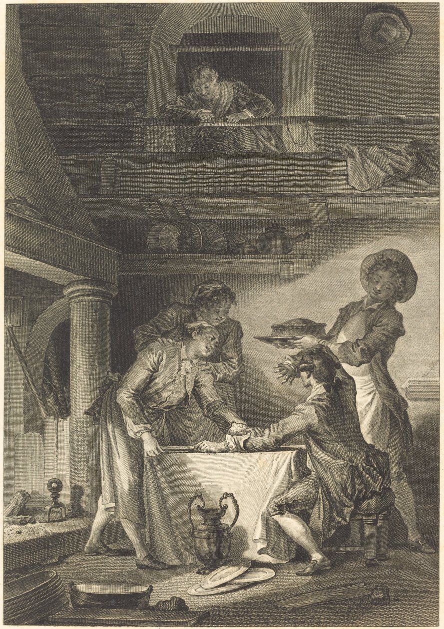 Pasztet z węgorza autorstwa Charles Emmanuel Patas after Jean Honoré Fragonard
