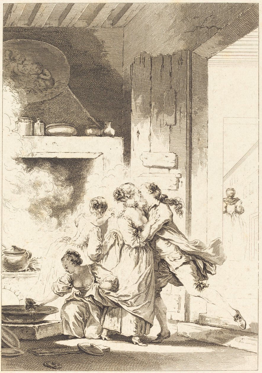Nigdy nie myślimy o wszystkim autorstwa Charles Emmanuel Patas after Jean Honoré Fragonard