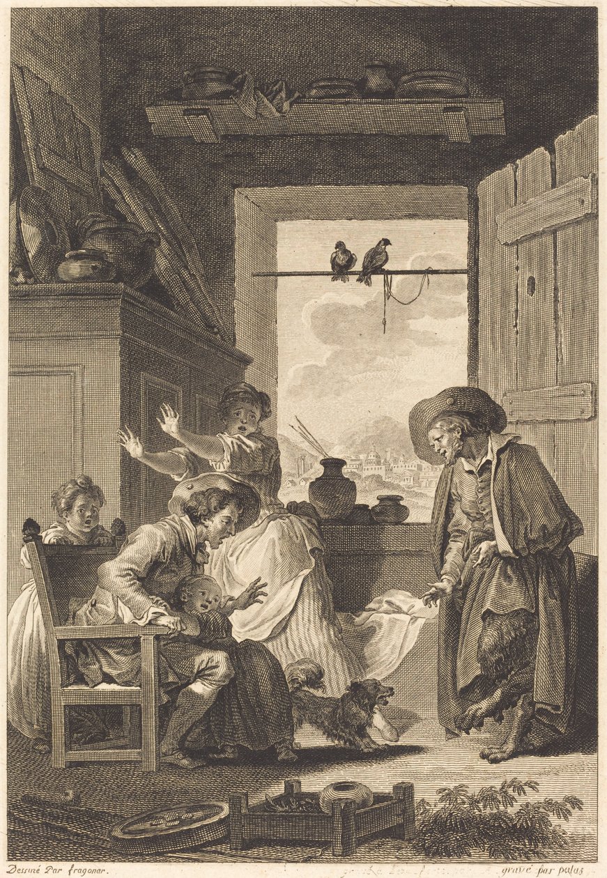 Belphegor autorstwa Charles Emmanuel Patas and Antoine Jean Duclos after Jean Honoré Fragonard