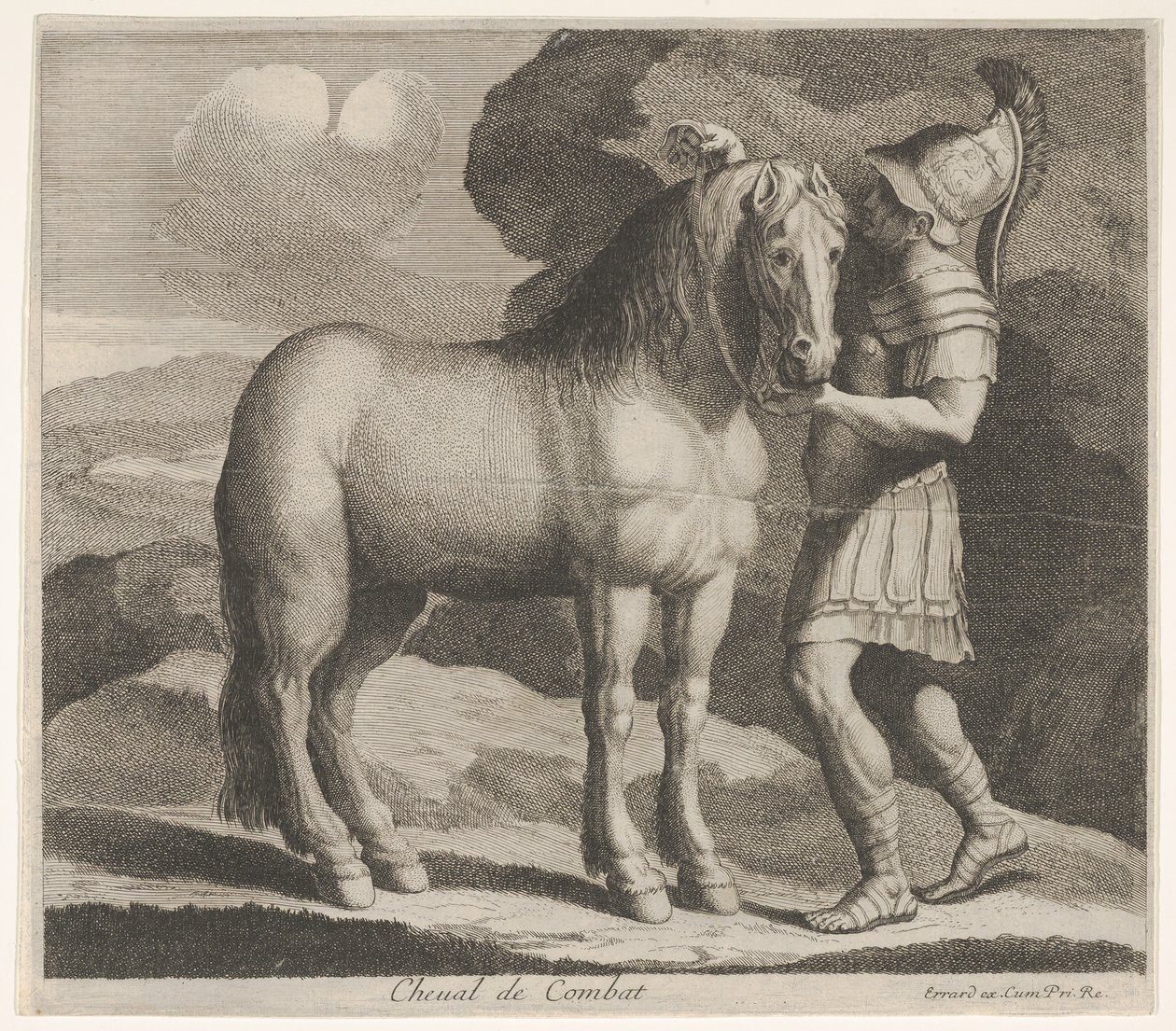 Walczący koń. autorstwa Charles Errard le fils