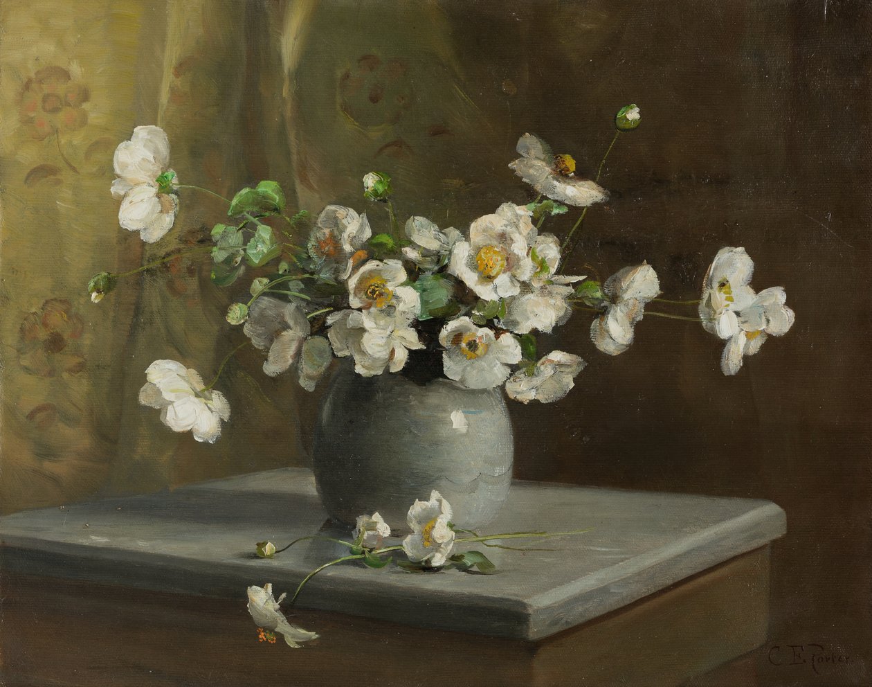 Martwa natura kwiatowa, ok. 1880-90 (olej na płótnie) autorstwa Charles Ethan Porter