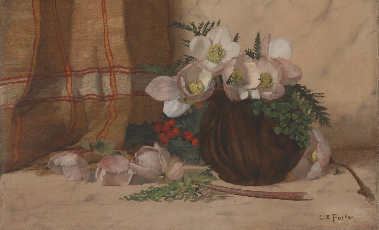 Martwa natura z różami, ca. 1885-87. autorstwa Charles Ethan Porter
