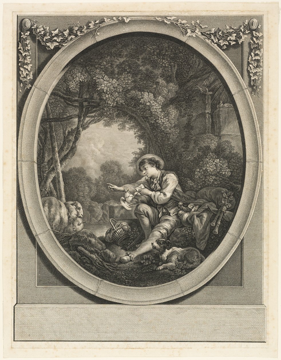 Kurier przybywa autorstwa Charles Etienne Gaucher