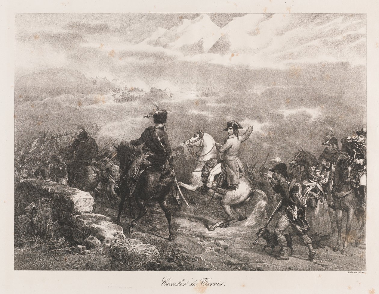 Walka Tarvisa, początek XIX wieku (lit) autorstwa Charles Etienne Pierre Motte
