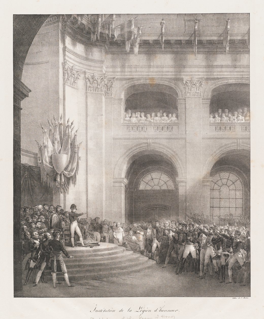 Formacja Legii Honorowej, początek XIX wiek (lito) autorstwa Charles Etienne Pierre Motte