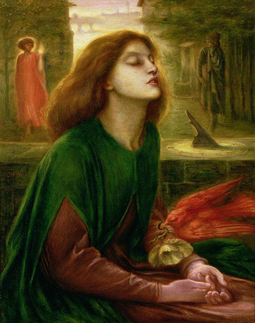 Kopia Beaty Beatrix autorstwa Dante Gabriel Rossetti (1828-82), ok. 1900-10 (olej na płótnie) autorstwa Charles Fairfax Murray