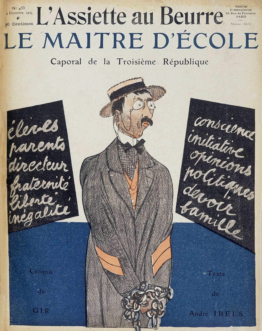 Nauczyciel, kapral III RP, ilustracja Charlesa Gira (1883 - 1941) - w „L