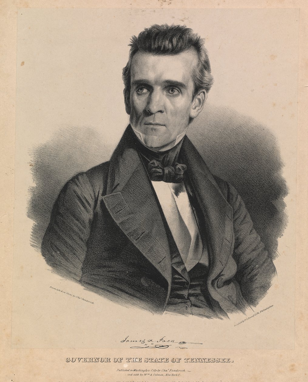 James K. Polk autorstwa Charles Fenderich