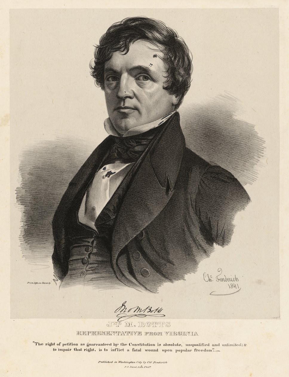 John Minor Botts autorstwa Charles Fenderich
