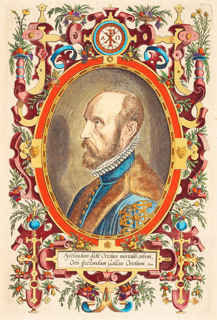 Portret Abrahama Orteliusa 1527-1598 Od: Teatr Świata, 1579 autorstwa Charles Fenderich