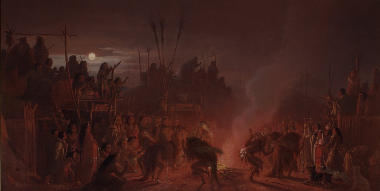 Taniec Bawołów autorstwa Charles Ferdinand Wimar