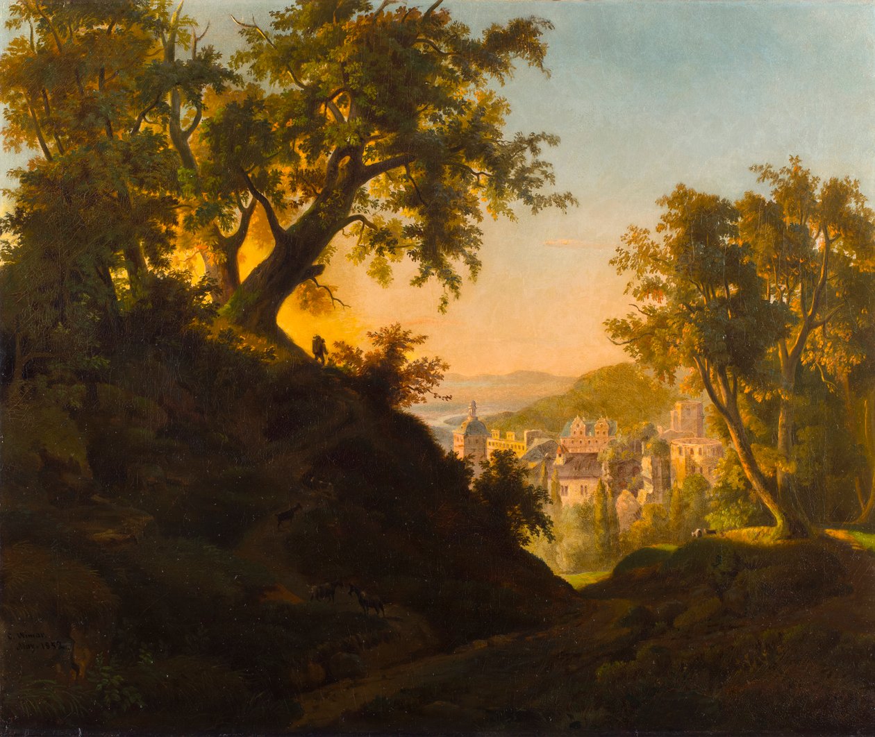 Zamek Heidelberg autorstwa Charles Ferdinand Wimar