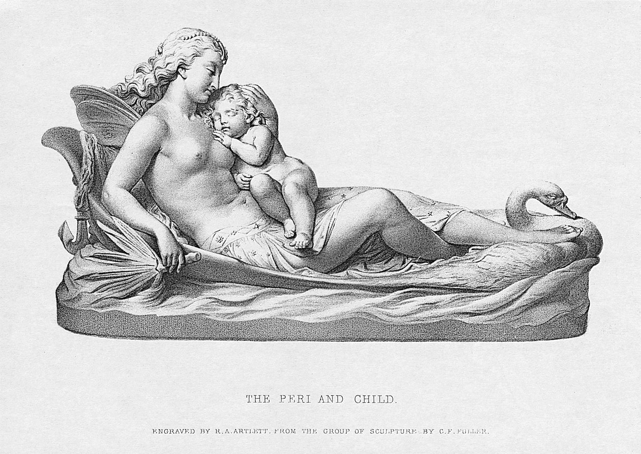 Peri i dziecko, ok. 1871, rytowane przez R.A. Artlett autorstwa Charles Francis Fuller