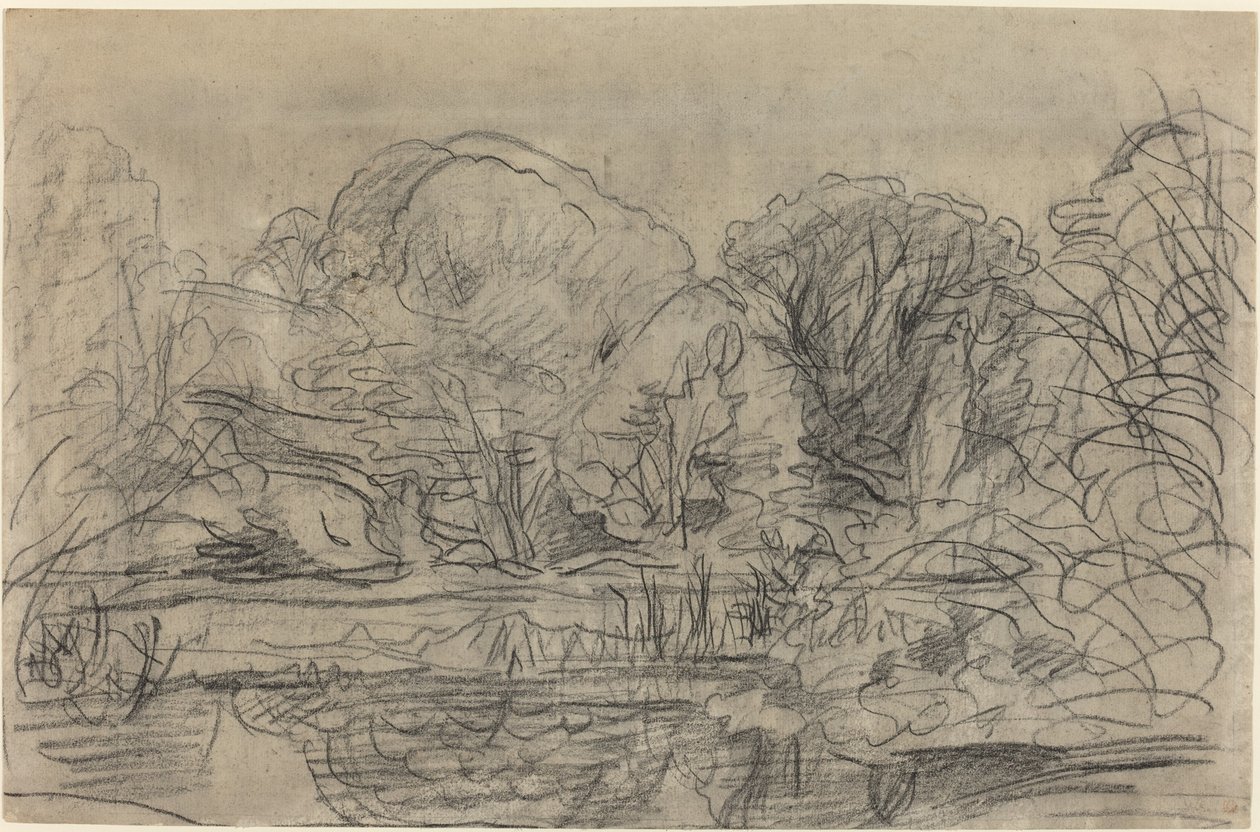 Leśny staw autorstwa Charles Francois Daubigny