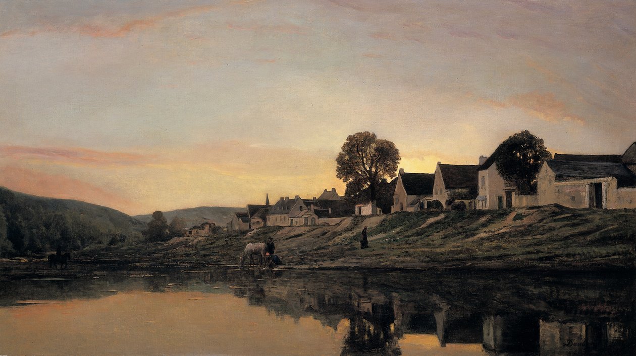 Wieś niedaleko Bonnieres, 1861 autorstwa Charles Francois Daubigny