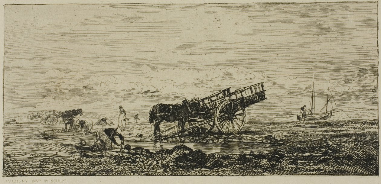 Plaża w Villerville autorstwa Charles Francois Daubigny