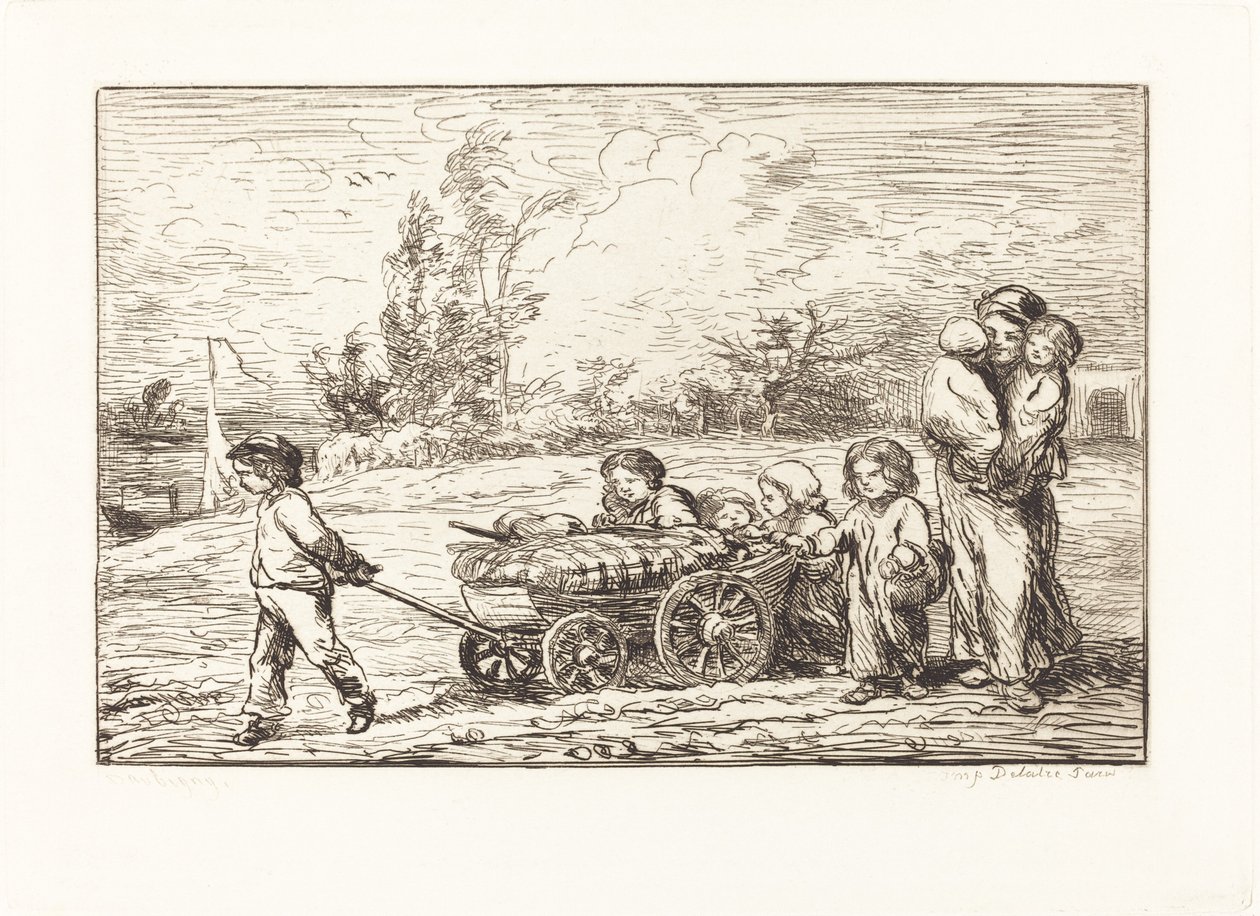 Wejście na pokład Bottina autorstwa Charles Francois Daubigny