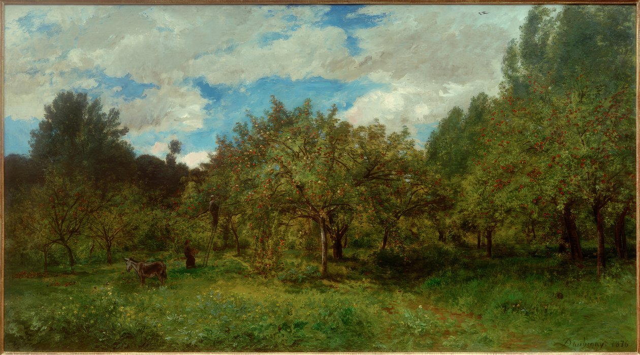 C.F.Daubigny, francuski sad w czasie żniw autorstwa Charles Francois Daubigny