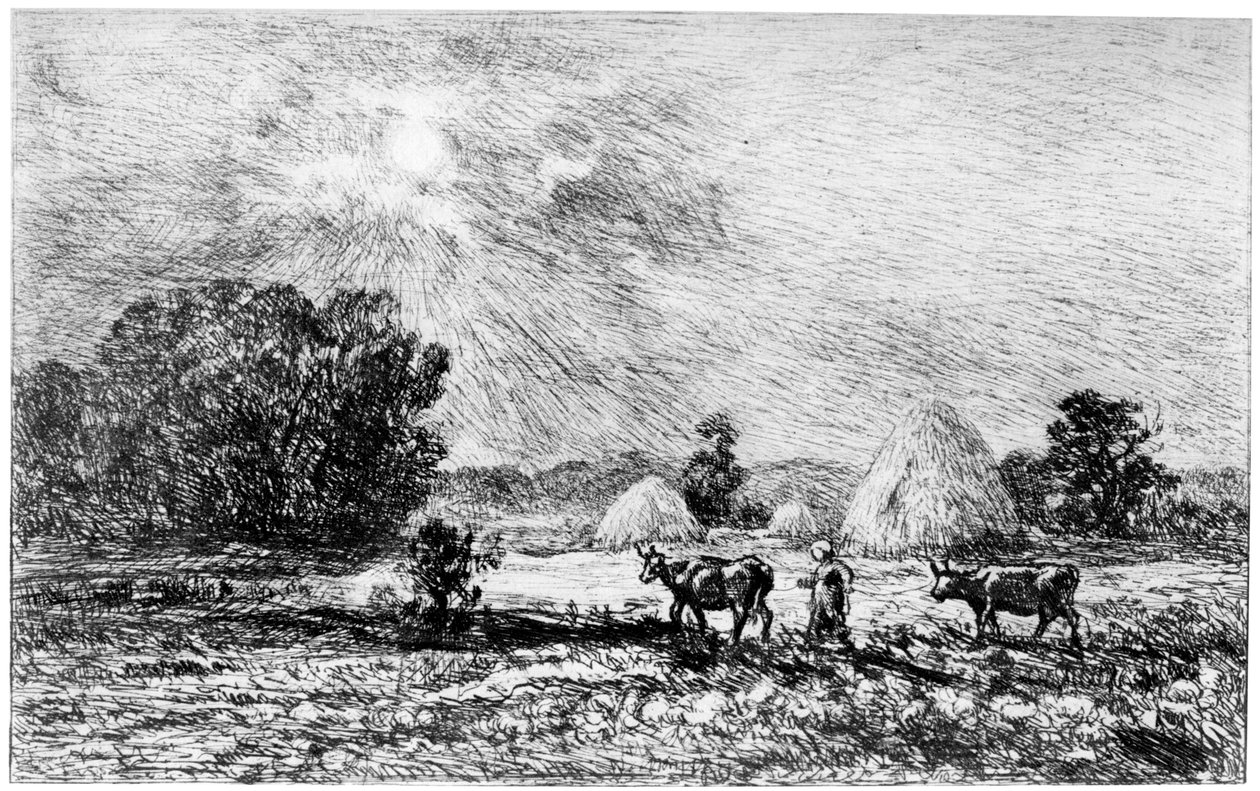 Światło księżyca w Valmondois, 1840-1875 1924 autorstwa Charles Francois Daubigny