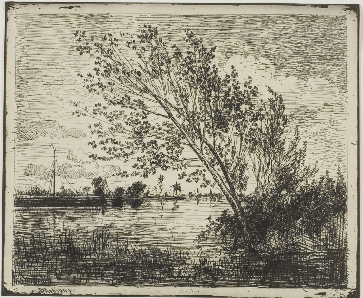 Kępka Olch autorstwa Charles Francois Daubigny