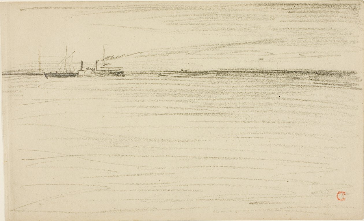 Przekraczanie kanału autorstwa Charles Francois Daubigny