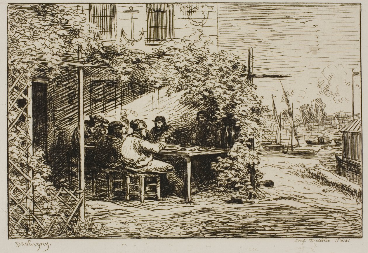 Wyjazd Śniadanie w Asnières autorstwa Charles Francois Daubigny