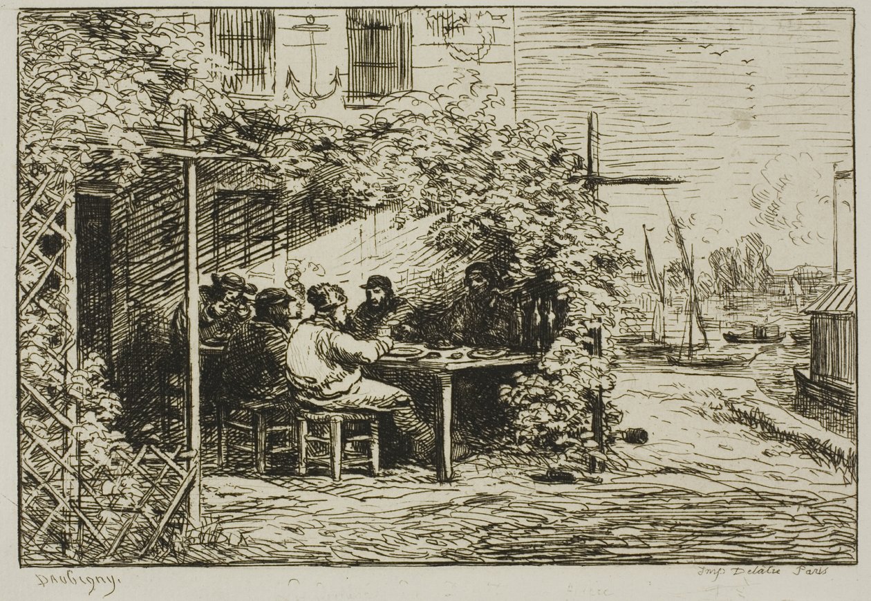 Wyjazd Śniadanie w Asnières autorstwa Charles Francois Daubigny