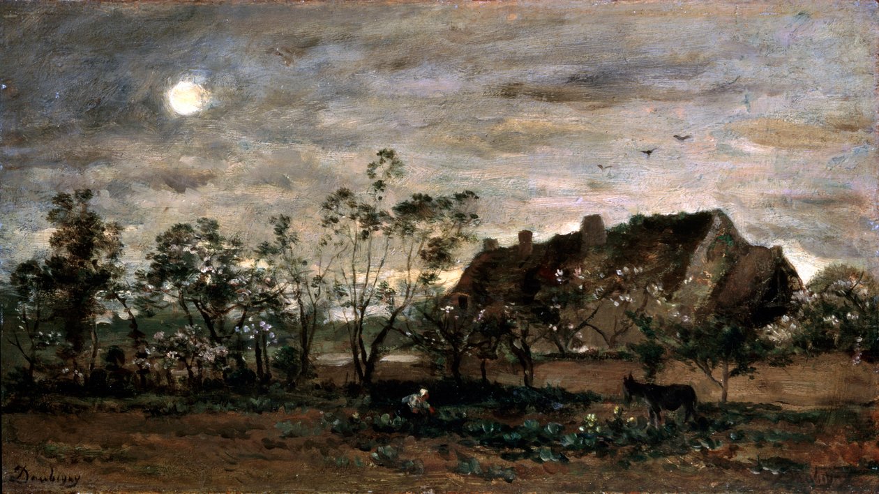 Wieczór w Honfleur, lata 60. XIX wieku. autorstwa Charles Francois Daubigny