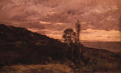 Krajobraz w pobliżu Villerville autorstwa Charles Francois Daubigny