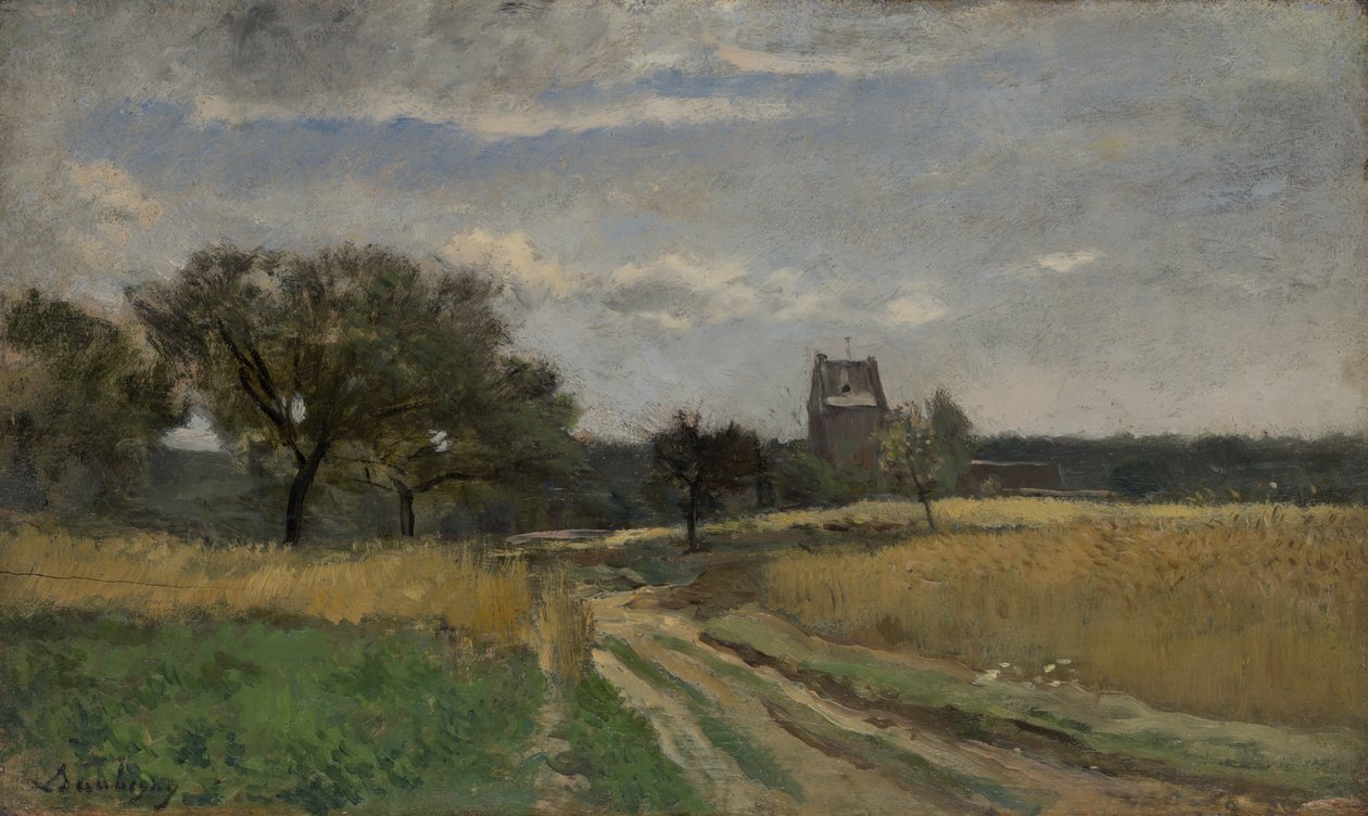 Krajobraz wzdłuż wiejskiej drogi, c.1878 autorstwa Charles Francois Daubigny