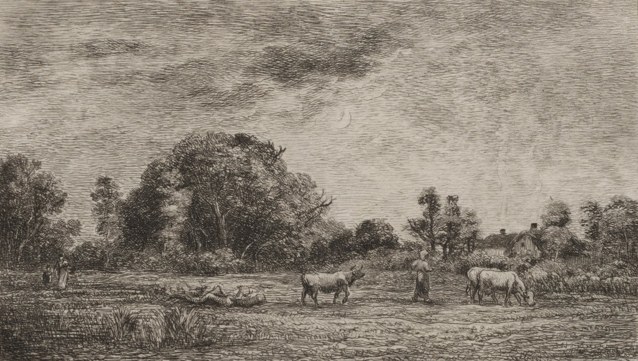 Wschód Księżyca autorstwa Charles Francois Daubigny