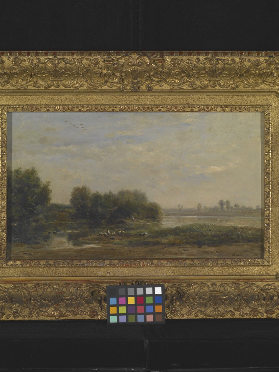 On The Oise (olej na drewnie) autorstwa Charles Francois Daubigny