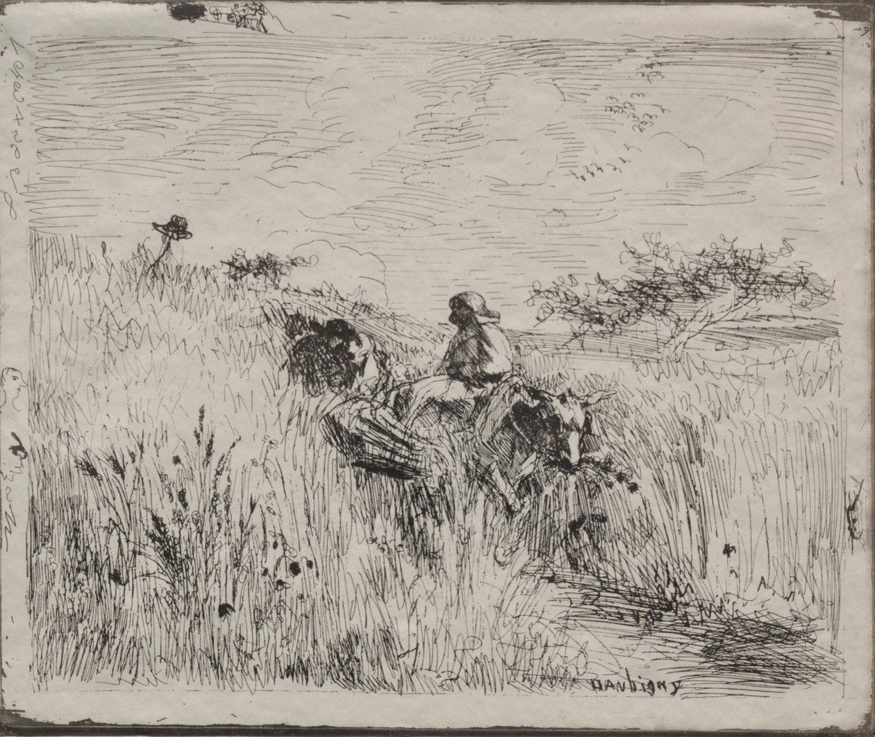Ścieżka przez pole zboża autorstwa Charles Francois Daubigny