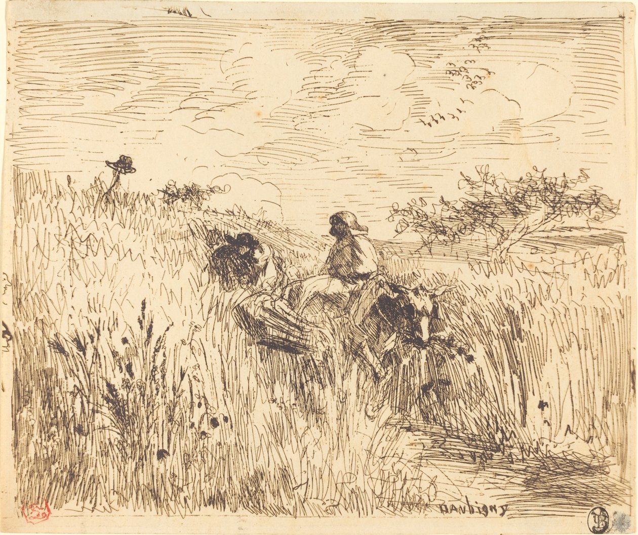 Ścieżka przez pole pszenicy autorstwa Charles Francois Daubigny