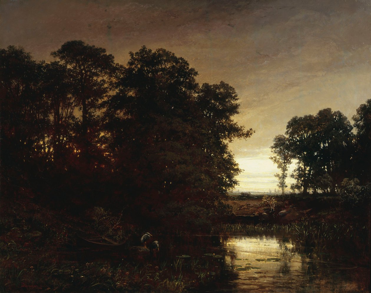 Pejzaż ze stawem autorstwa Charles Francois Daubigny