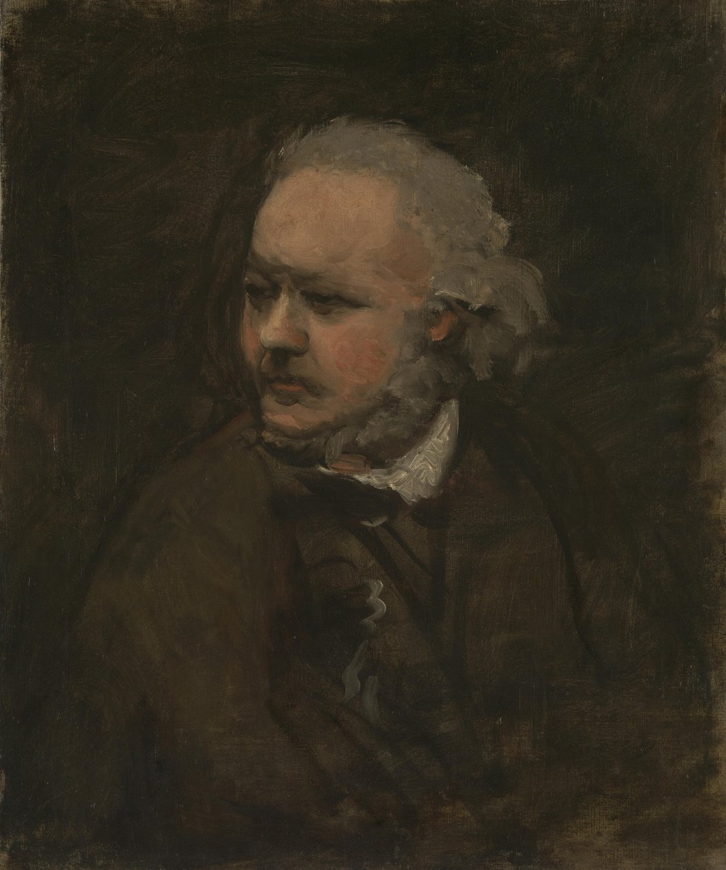 Portret malarza Honoré Daumiera 1808-1879, ok. 1930 r. 1876 autorstwa Charles Francois Daubigny