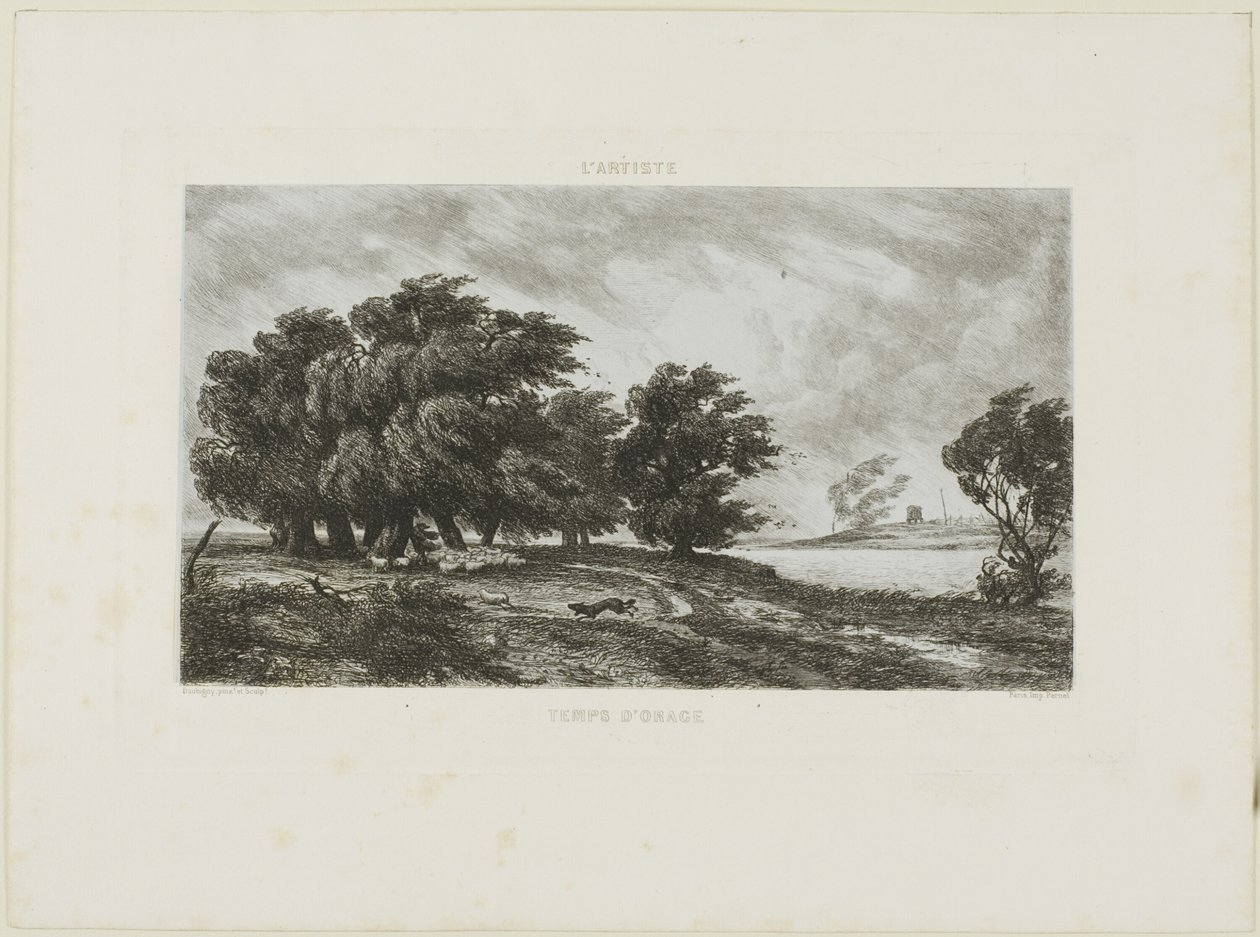 Burzowa pogoda autorstwa Charles Francois Daubigny