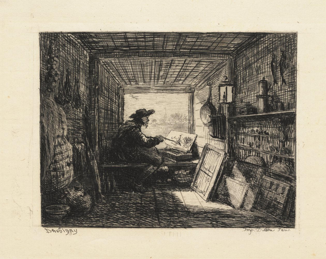 Studio łodzi autorstwa Charles Francois Daubigny