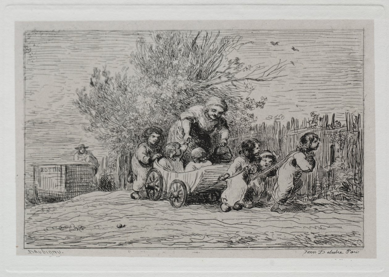 Rejs statkiem: Dziedzictwo wózka (Dzieci z wózkiem) autorstwa Charles Francois Daubigny