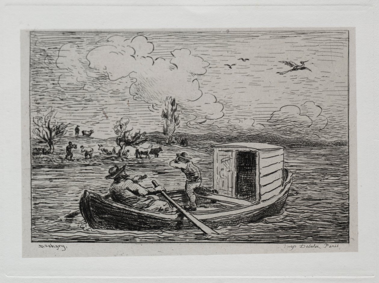 Rejs statkiem: Le Mot de Cambronne (Mecz slangu) autorstwa Charles Francois Daubigny