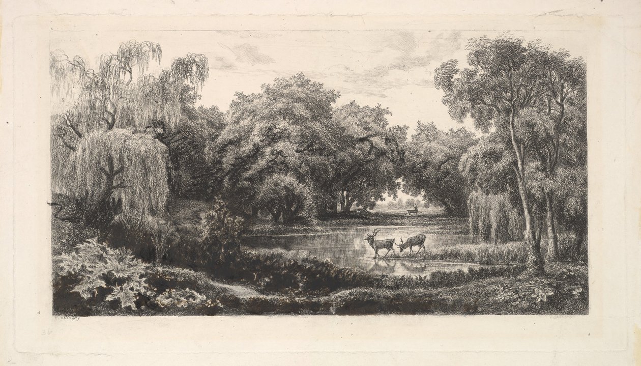 Staw Jelenia, 1837-78. autorstwa Charles Francois Daubigny