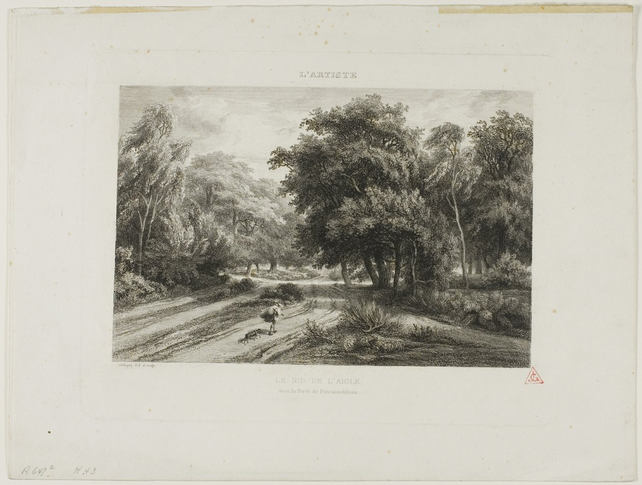 Orle gniazdo w lesie Fontainebleau autorstwa Charles Francois Daubigny